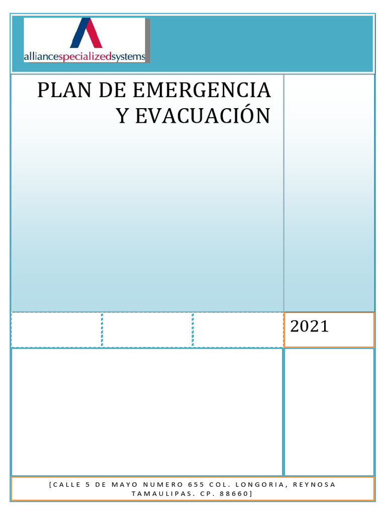 Plan de Emergencia y Evacuación en Alliance | PDF | Residuos | Incendios