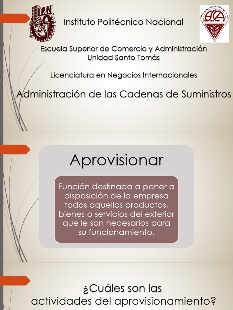 Gestión de Compras y Aprovisionamiento | PDF | Calidad (comercial ...