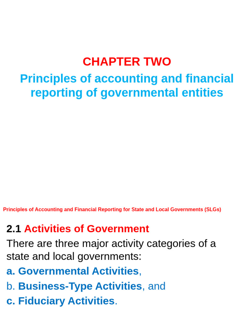 ACFN 4131 Chapter Two | PDF | Government Budget | Fund Accounting