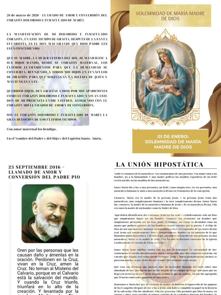 Llamado de Conversión del Corazón de María | PDF | María, madre de ...