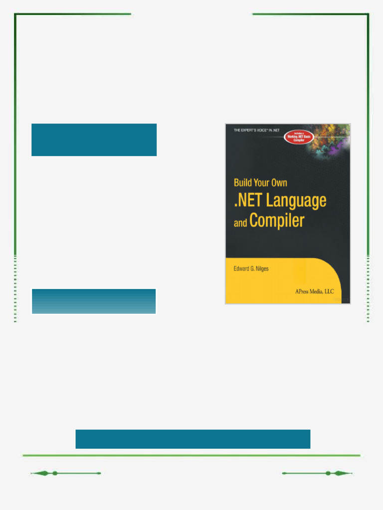 Build Your Own NET Language and Compiler 1st Edition Edward G. Nilges ...