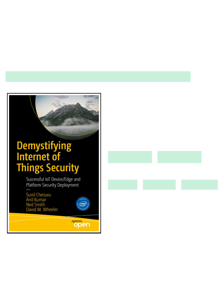 Internet Of Things Secure Coding Practices Reference: Demystifying Internet Of Things Security 1484228952 Digital Download