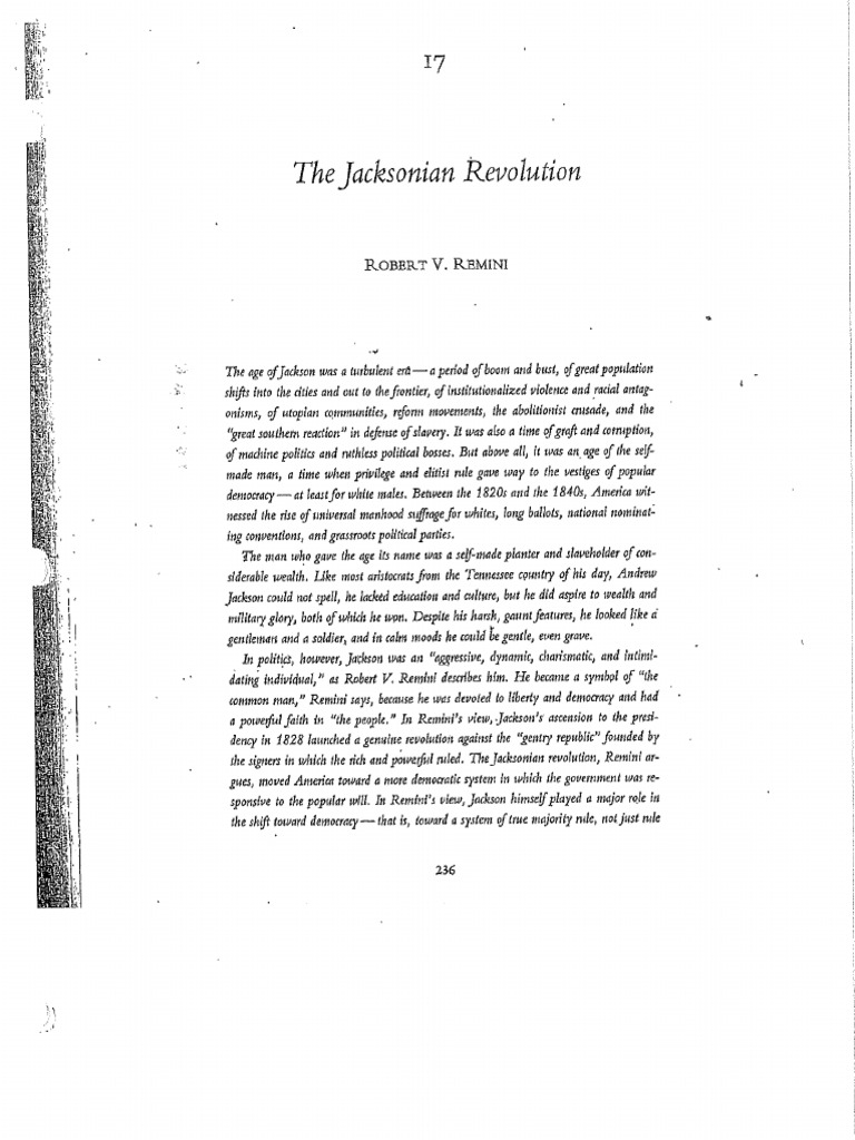 25-1016 Jefferson to Jackson Homework | PDF | Whig Party (United States ...