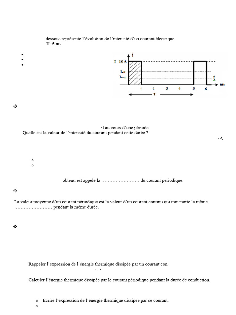 Valeur moyenne et efficace du courant PDF Résistance (électricité — free download