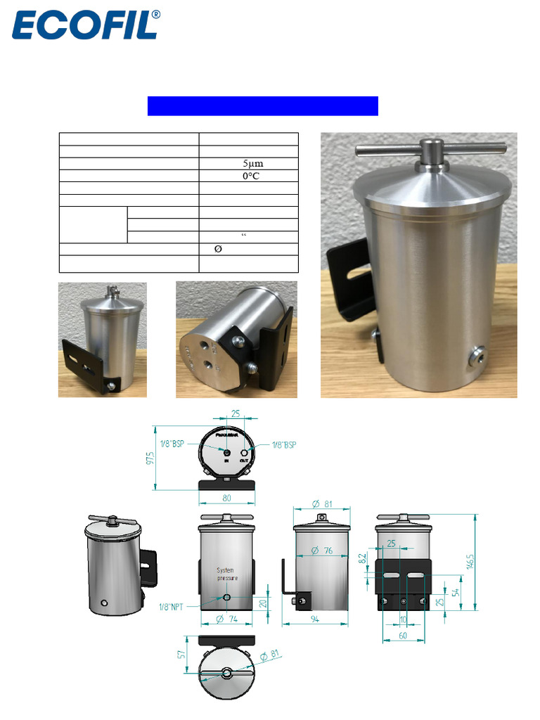 Data Sheet Filter M EcoFill | PDF