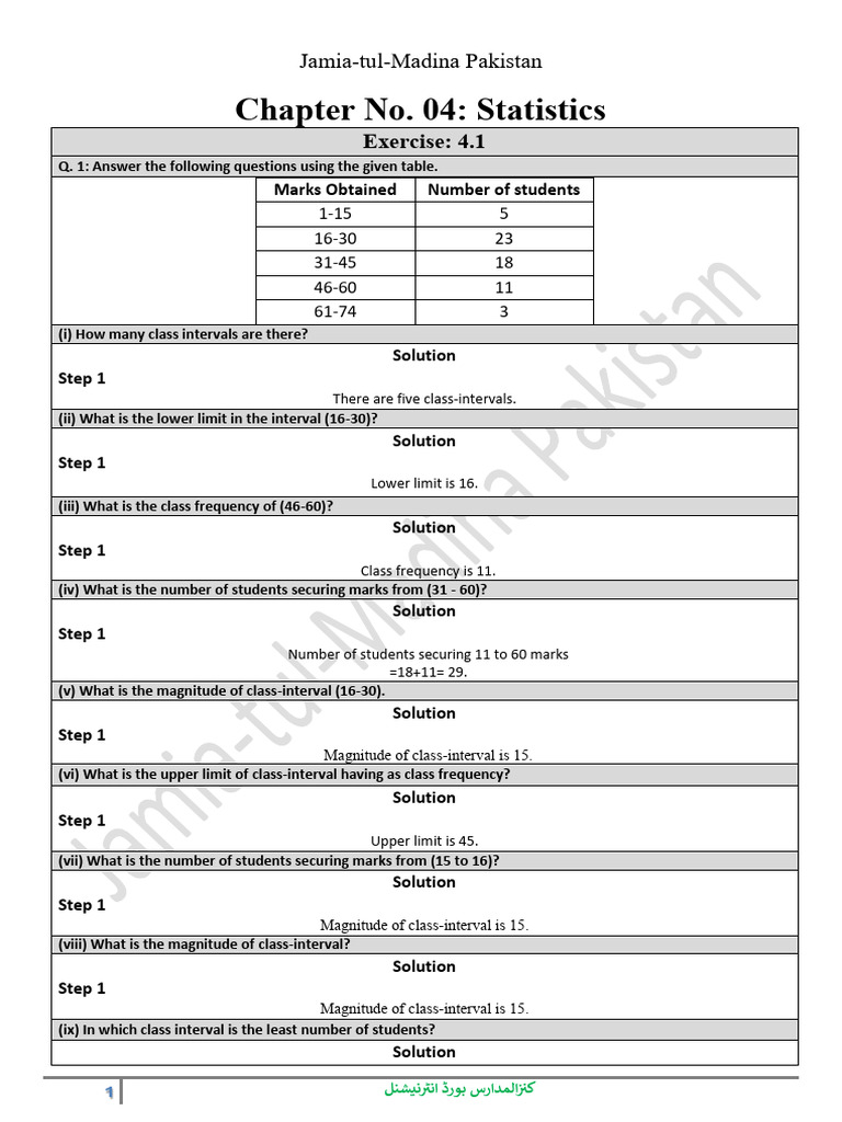 Chapter 4 Statistics | PDF | Mathematics
