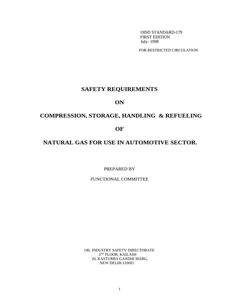 Safety Standards for CNG in Automotive | PDF | Valve | Pipe (Fluid ...