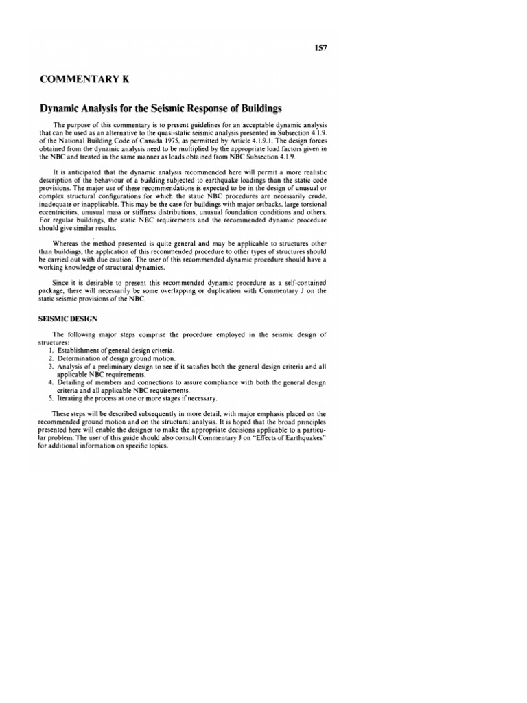 Seismic Dynamic Analysis Guidelines | PDF | Earthquakes | Deformation ...