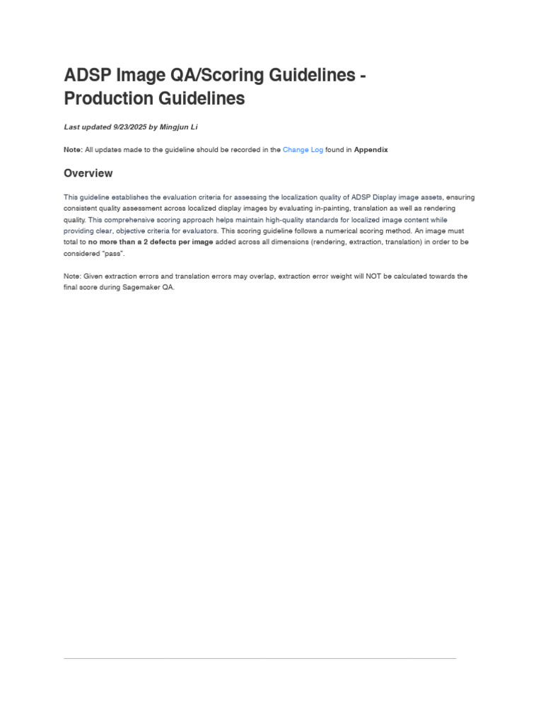 ADSP Image Quality Scoring Guidelines | PDF | Translations | Rendering ...