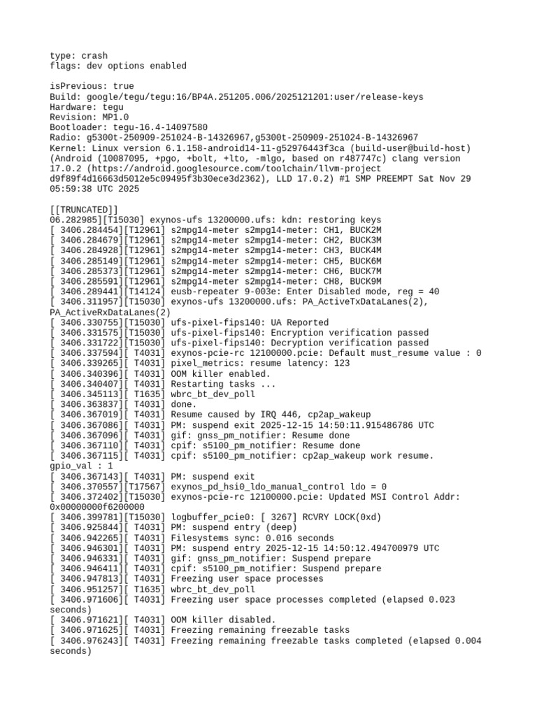 Android Crash Log Analysis Report | PDF | Central Processing Unit | Cpu ...