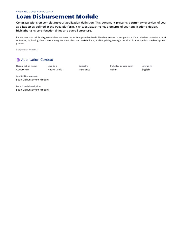 Loan Disbursement Module Overview | PDF | Loans | Insurance