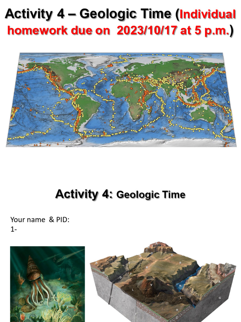 Geologic Time Homework Activity | PDF | Geology | Geologic Time Scale