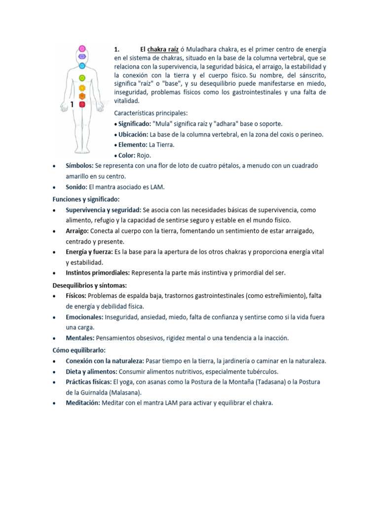 Definicion de Chakras | PDF | Las emociones | Meditación