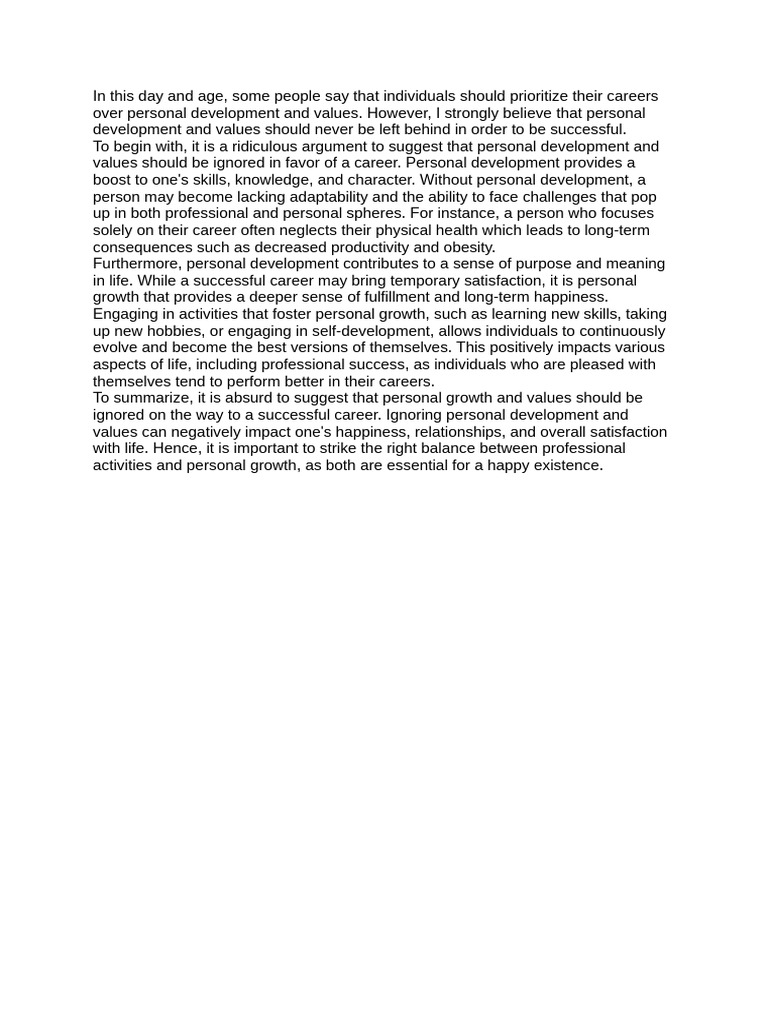 Career and Development | PDF
