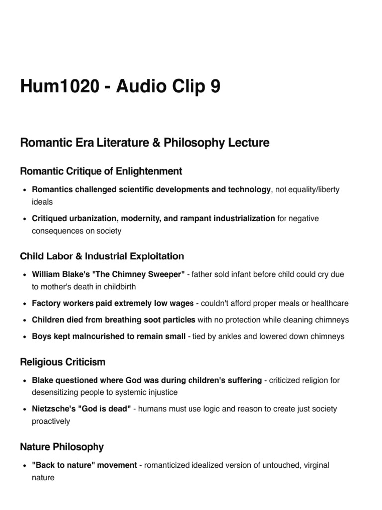 Romantic Era Note AI 10_23 | PDF