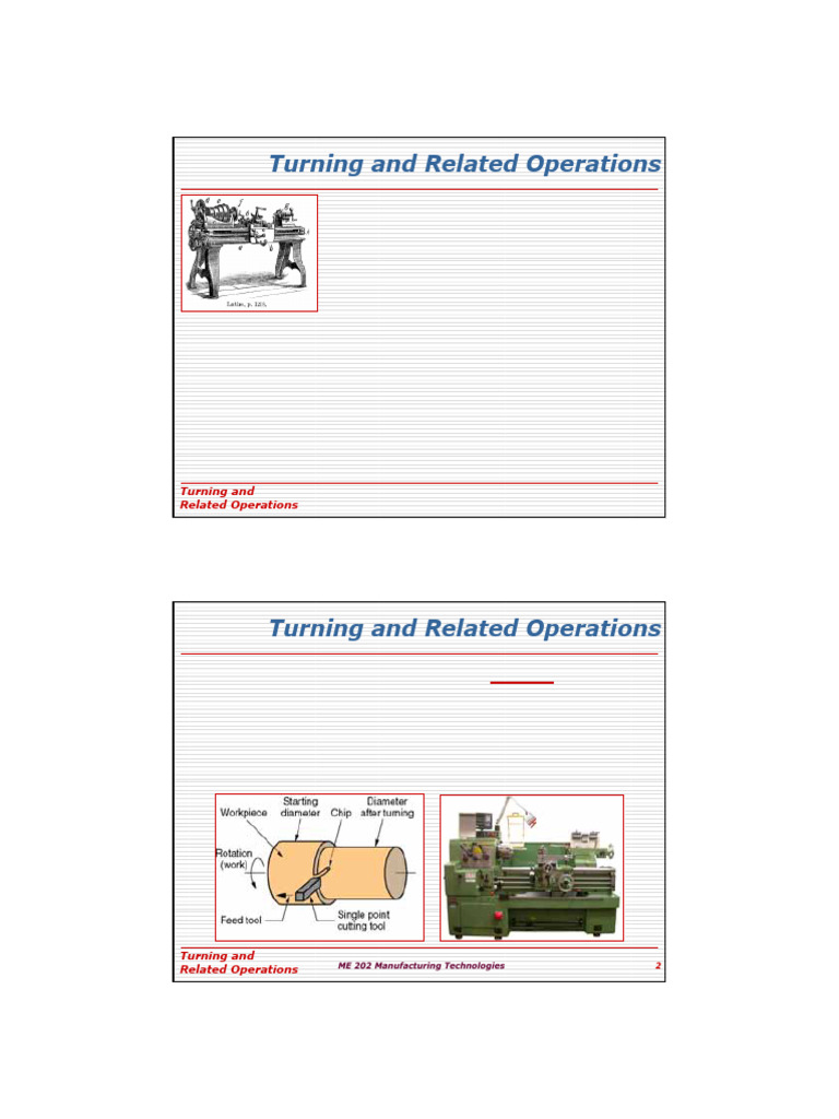 4 Turning and Related Operations | PDF | Metalworking | Machining
