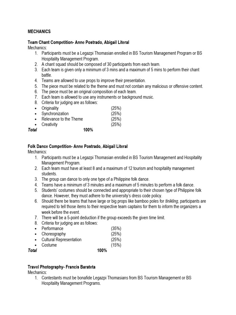 TMHM Days 24 Mechanics | PDF | Chef