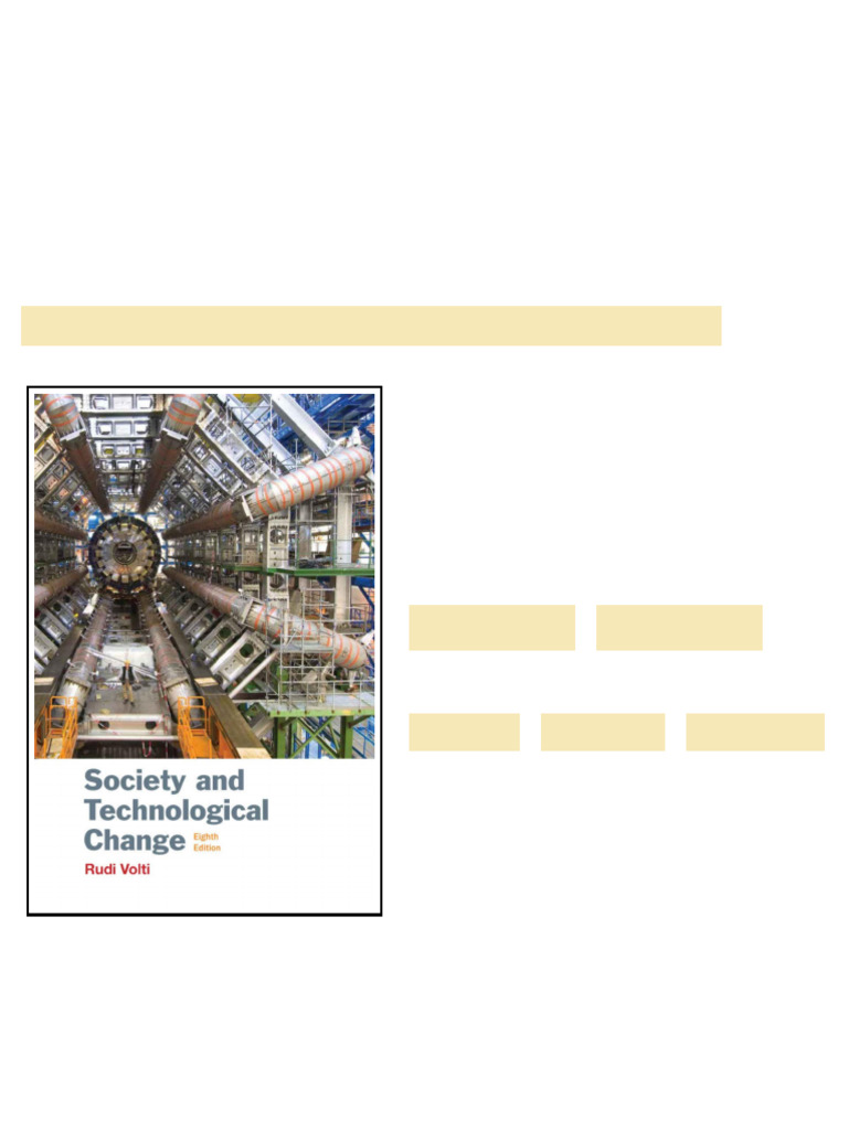 Society and Technological Change 8th Edition Volti. Rudi full chapters instanly | PDF