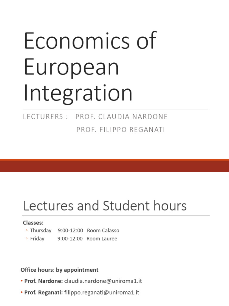 Economics of European Integration Course | PDF | Macroeconomics | Trade
