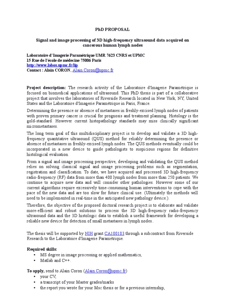 biology masters thesis proposal