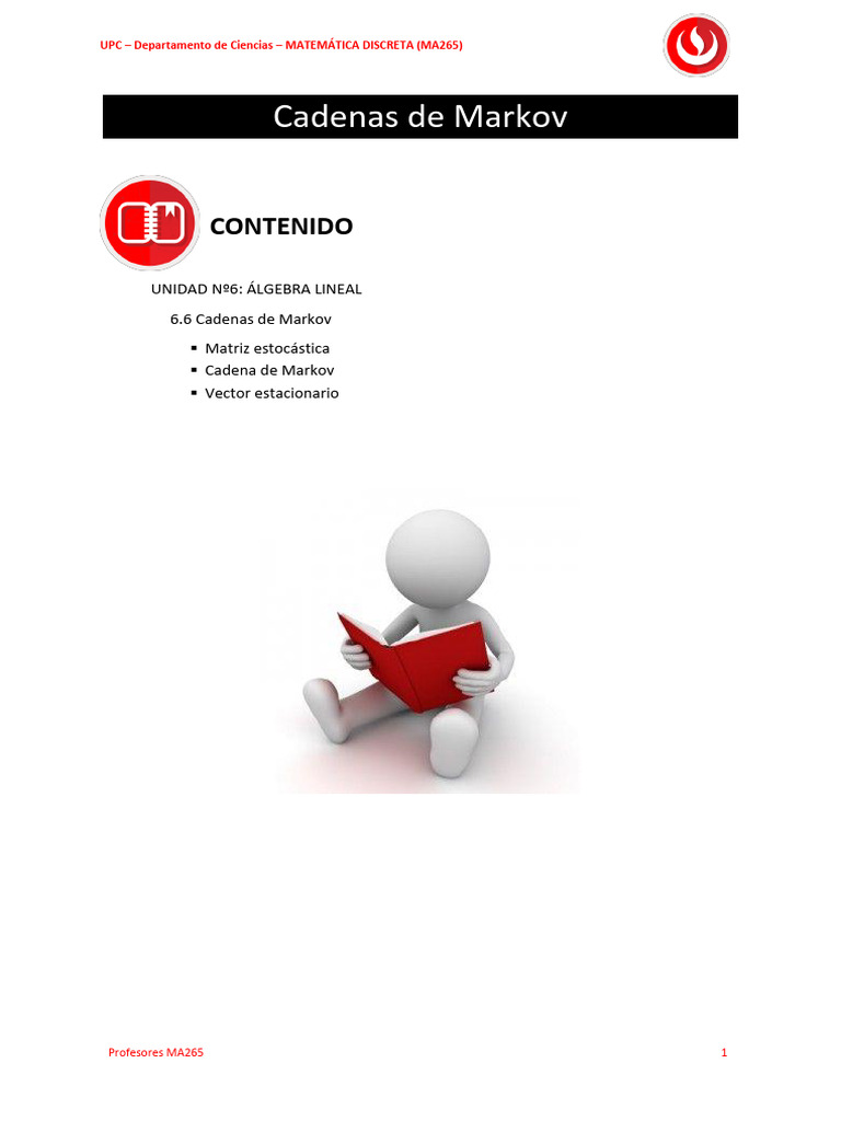 UPC 6 | PDF | Matriz (Matemáticas) | Cadena Markov