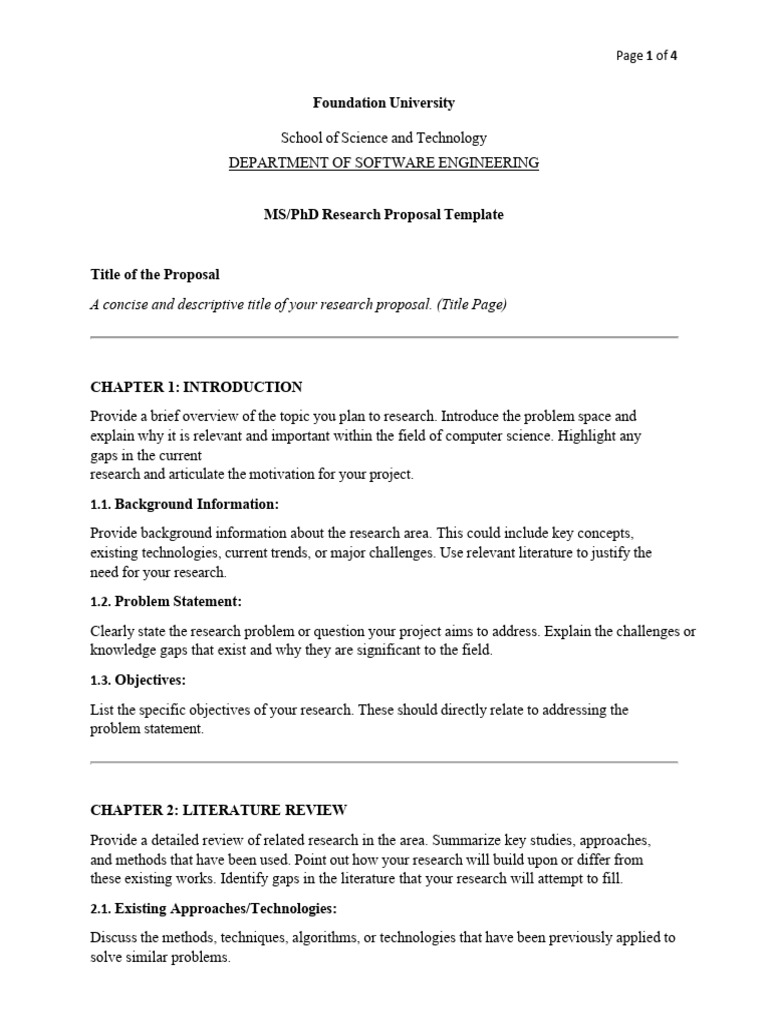 Research Proposal Template for MS/PhD | PDF | Methodology | Data