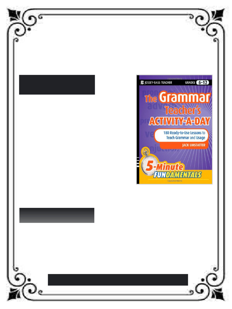 The Grammar Teacher s Activity a Day 180 Ready to Use Lessons to Teach ...