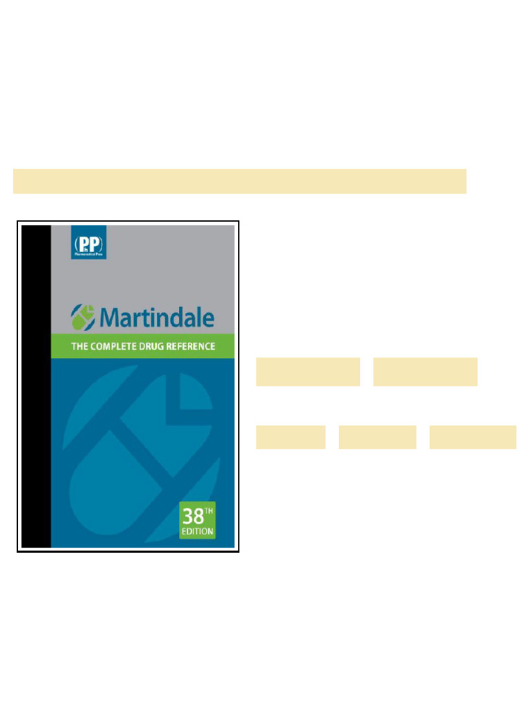 (Ebook) Martindale: The Complete Drug Reference 38th by Sean C ...
