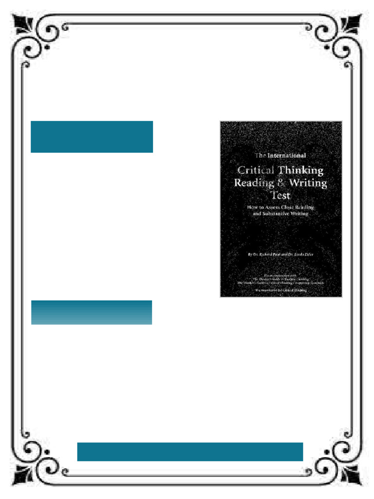 The International Critical Thinking Reading and Writing Test Second ...