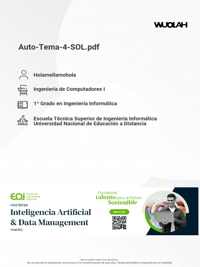 Wuolah Free Auto Tema 4 SOL | PDF | Poco | Arquitectura de Computadores