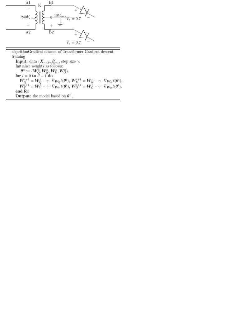 Gradient Descent Algorithm for Transformers | PDF