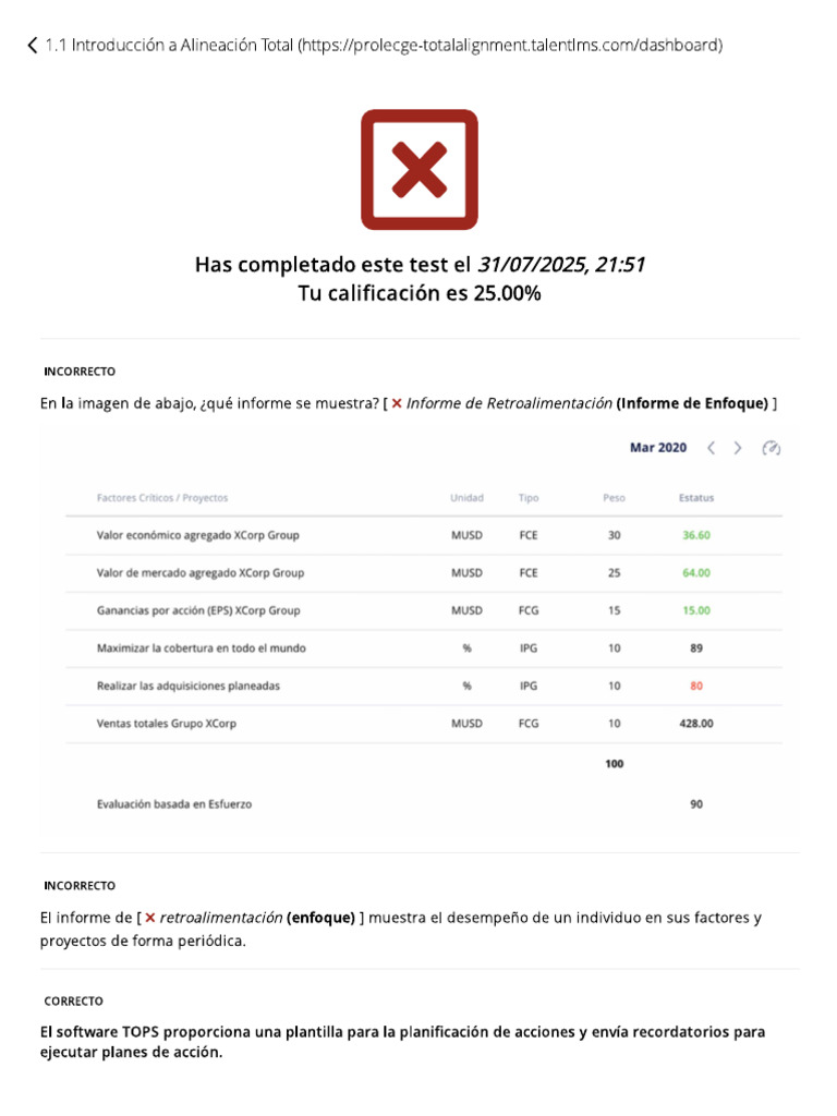 Total Alignment Examen 4 | PDF