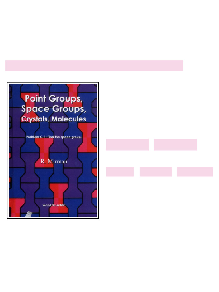 Point groups space groups crystals molecules available all format | PDF
