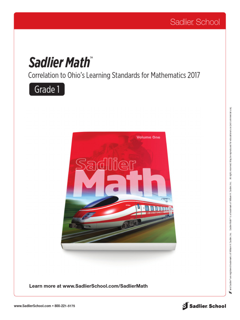 Grade 1 Math Standards Correlation | PDF | Mathematics | Shape