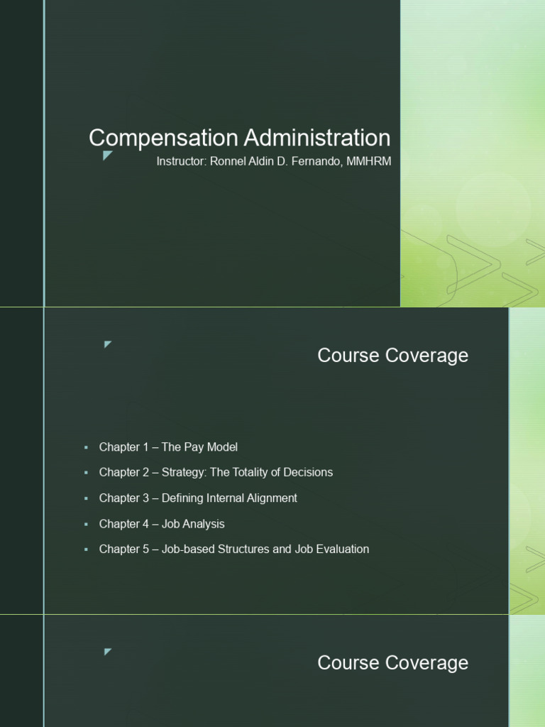 Compensation Administration Course Overview | PDF