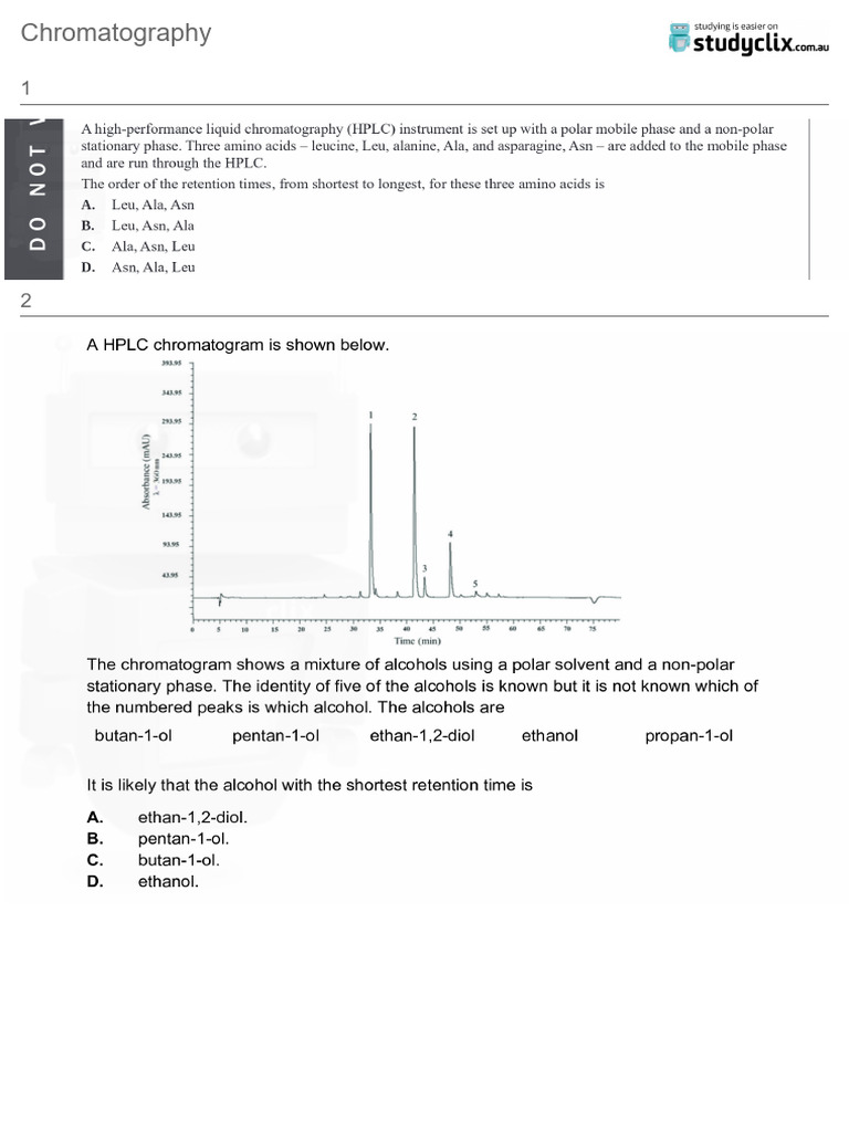 StudyClix - Chromatography | PDF