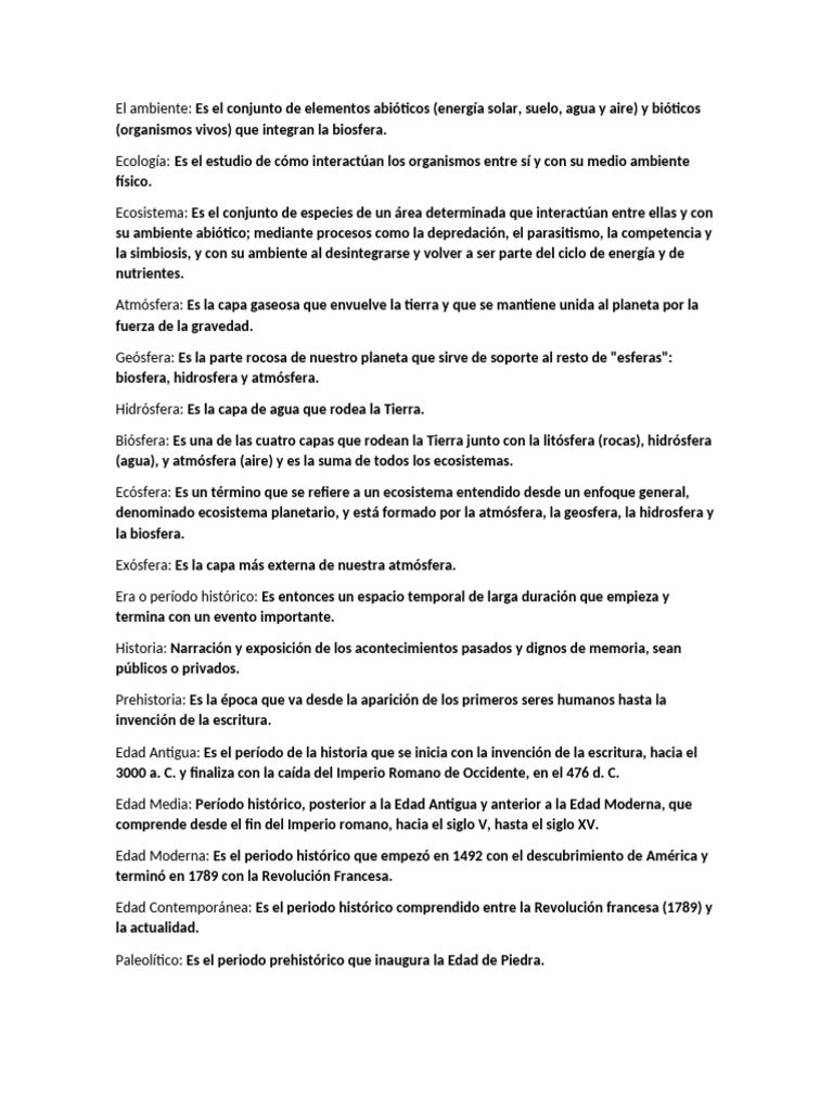 Conceptos Clave de Ecología y Medio Ambiente | PDF | Tierra | Entorno ...