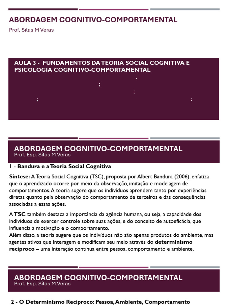 Fundamentos da Teoria Social Cognitiva | PDF | Comportamento | Emoções