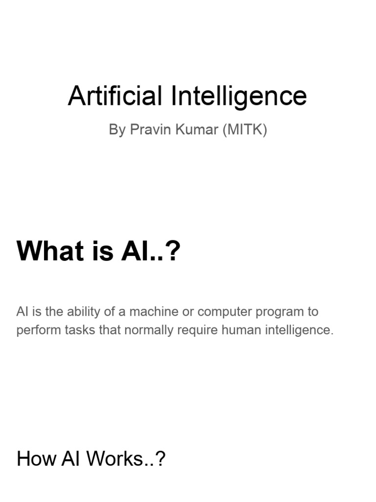 Understanding Artificial Intelligence Concepts | PDF | Artificial ...