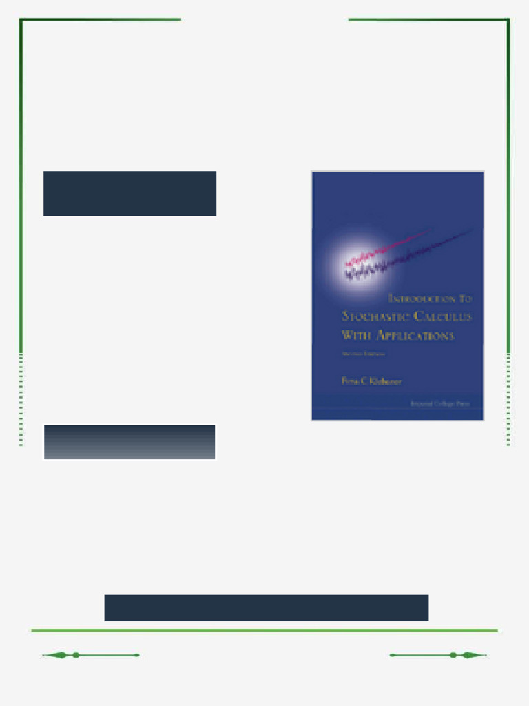 Introduction to Stochastic Calculus with Applications 2 edition Edition ...