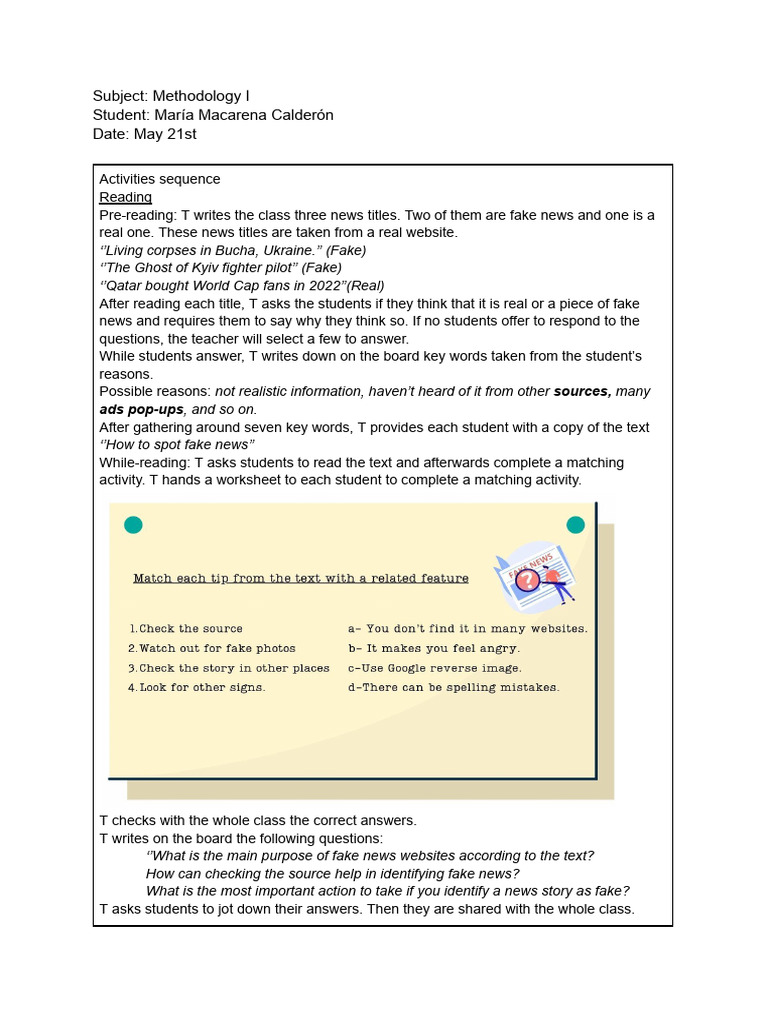 Teaching Students to Spot Fake News | PDF | Human Communication