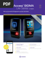 SIGMA Lite Biometric Device Datasheet | PDF
