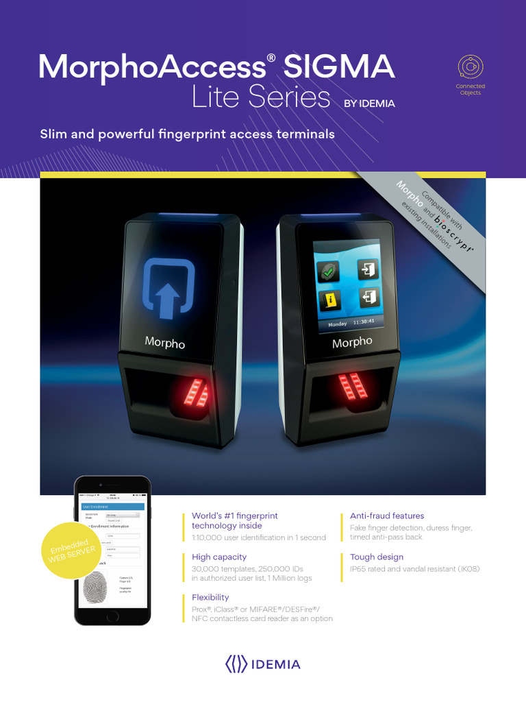 Idemia SIGMA Series - Brochure - English | PDF | Smartphone | Touchscreen