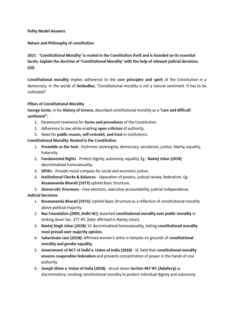 Understanding Constitutional Morality in India | PDF | Justice | Crime ...