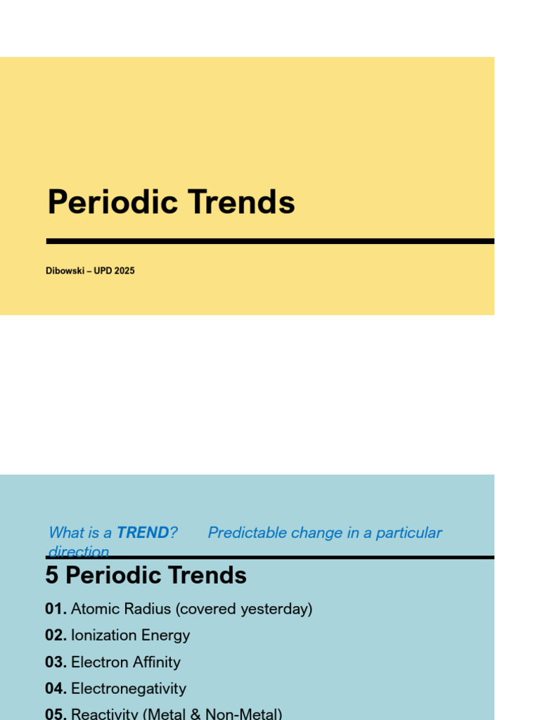 Key Periodic Trends Explained | PDF | Ion | Physical Sciences