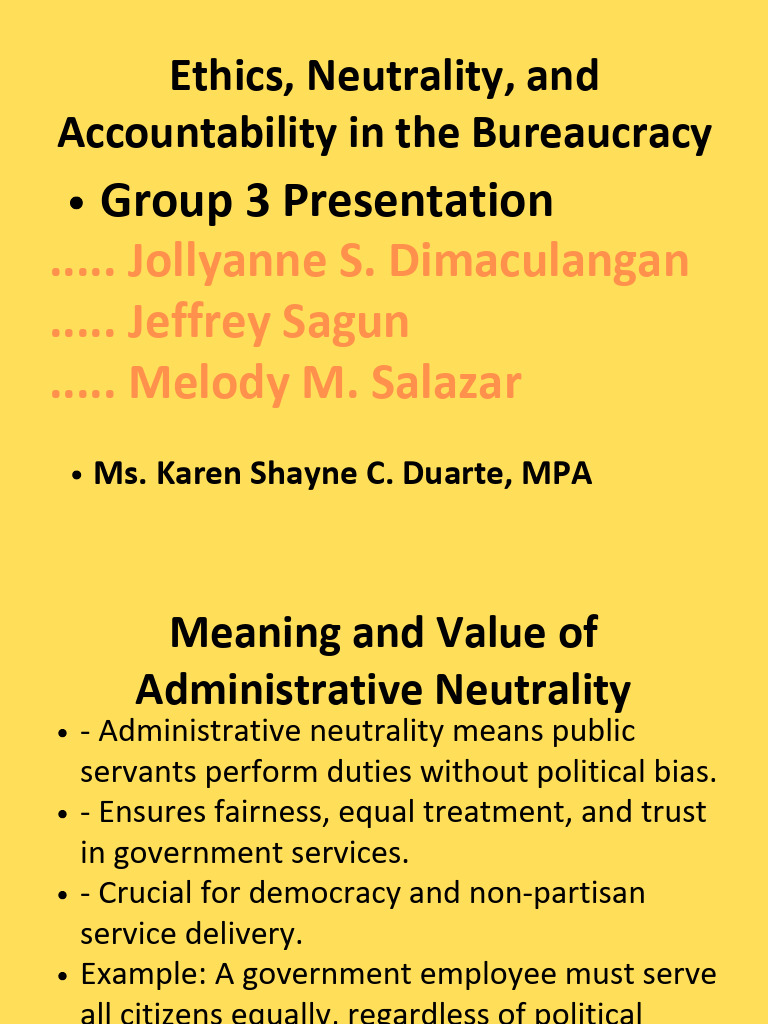 Ethics and Accountability in Public Service | PDF