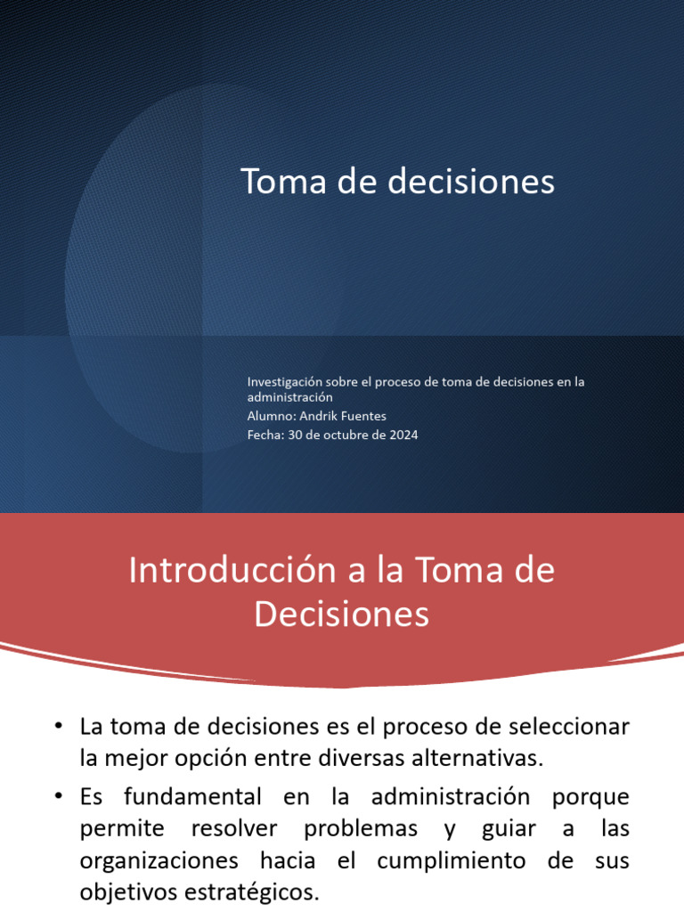 Proceso Efectivo de Toma de Decisiones | PDF | Toma de decisiones ...