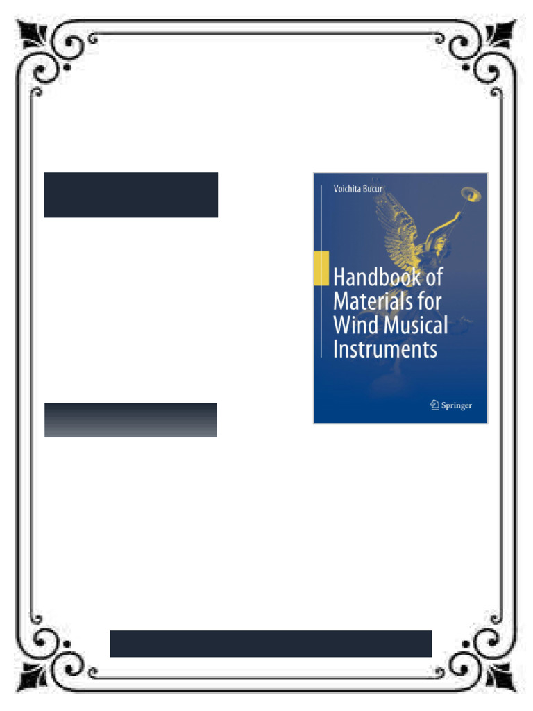 Handbook of Materials for Wind Musical Instruments Voichita Bucur eBook ...
