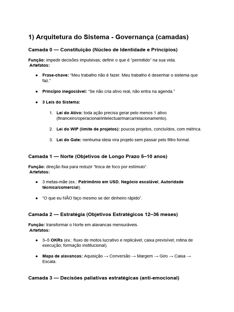 Arquitetura de Governança e Foco Estratégico | PDF | Avaliação de risco ...