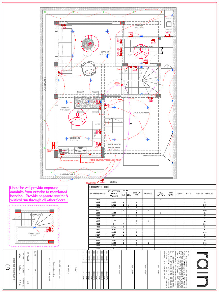 Gf Routing Conduits Nandhi Hills With Module Detail | PDF
